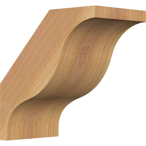 Ekena Millwork 3 1/2"W x 6"D x 6"H Funston Smooth Knee Brace, Western Red Cedar BRC04X06X06FST00SWR - main